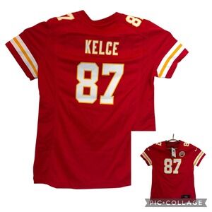 Travis Kelce Nike Kansas City Chiefs Travis Kelce 87 Womens Jersey Red Large NEW